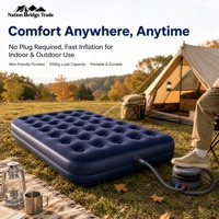 Matelas Gonflable Convertible Moderne en PVC Floqué avec Pompe à Pied – Lit d'Air Portable pour Voyage en Extérieur, Sommeil Sain, Tailles Personnalisables