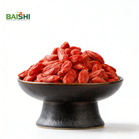 Bayas de Goji Orgánicas Secas de Origen Ningxia, 180 Granos/50g, Grado AD, Empaque a Granel, Color Natural, Dulces, para Productos de Panadería