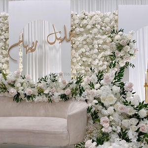 Kunstbloemenloper witte rozen, bruidsloper voor bruiloftsdecoratie - Product Image 4