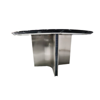 Fer aluminium salle à manger café métal tulipe fonte gros noir base de table pour marbre