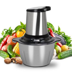 Procesador de Alimentos Eléctrico de 3L, Acero Inoxidable, Multifunción, Picadora de Carne, Picadora de Ajo, para Uso Doméstico en la Cocina - Product Image 1