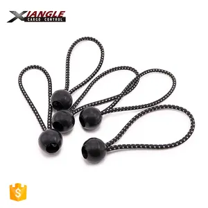 Wholesales 4mm High Elastic Tent Black Ball Head Bungee Cords Rubber Latex Bungee Cord With Ball