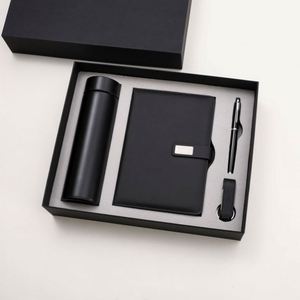 Set de Regalo de Lujo para Negocios al por Mayor: Cuaderno A5 de Cuero Personalizable y Bolígrafo con Taza Térmica y USB - Product Image 1