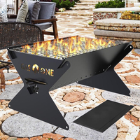 Zhongpin Camping Portable boule en métal étoile de la mort larme modulaire Bigfire grand couvercle Solo sans fumée enduit de poudre foyer
