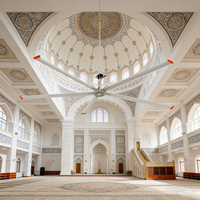 Ventilateur de plafond HVLS à haut volume d'air, respectueux de l'environnement et à économie d'énergie, pour mosquée, église, diamètre de la pale de 5,5 m, faible bruit 39 dB