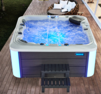 Bain à remous extérieur en acrylique pour 5 personnes avec massage et éclairage LED
