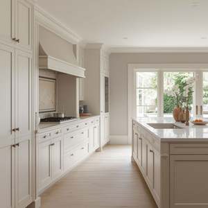 Meubles de cuisine européens modernes et simples sur mesure, armoires de cuisine haut de gamme en bois pour villas - Product Image 6