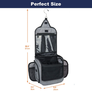 <b>Large</b> Hanging Toiletry <b>Bag</b> with Multiple Compartments Premium Quality Jewelry <b>Bag</b> Cosmetics <b>Makeup</b> Toiletries Organizer Kit - Product Image 5