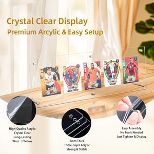 Bespoke Acrylic 5-thẻ hiển thị khung cho giao dịch thẻ P/SA phân loại thẻ từ Tabletop thể thao thẻ mini hình ảnh đứng chủ - Product Image 2