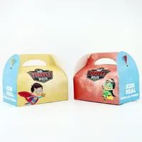 Caja de Cartón Blanca Personalizada para Pasteles, Caja de Papel Colorida para Pasteles Infantiles con Asa