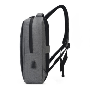 Laptop <b>Backpack</b> Unisex Gray USB Charging Compartment Business Travel Shoulder Straps Spring 2025 - Product Image 1