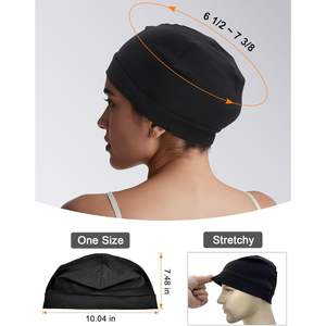 Custom Cotton Spandex Ski <b>Cap</b> Breathable Helmet Liner Sleep Hat Unisex Adult - Product Image 4