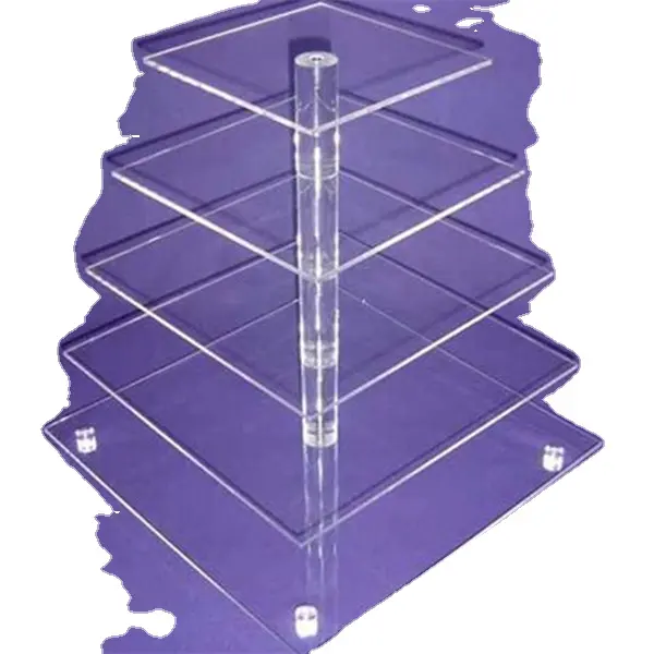 5 tiers עוגת stand מחזיק 5 שכבות אורגני זכוכית חתונת cupcake stand