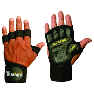 Guantes de Levantamiento de Pesas Vikingos Orientales con Soporte para Muñeca, Transpirables, Antideslizantes, con Cierre de Gancho y Bucle, para Entrenamiento de Fuerza y Fitness - Product Image 1