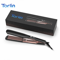 Lisseur de cheveux professionnel Torlin avec logo personnalisé, LED haute température, anti-frisottis, PTC 500F 260, pour salon, hôtel, usage domestique