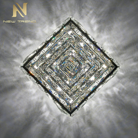Lican — plafonnier LED en cristal K9 au Style luxueux, luminaire décoratif d'intérieur, idéal pour une Villa, un hôtel ou une maison