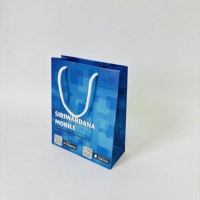 Logo personnalisé imprimé marchandises de luxe au détail Euro fourre-tout emballage en carton sacs à provisions en papier d'art pour vêtements/vêtements