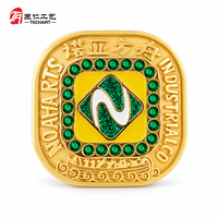 Bagues de champion personnalisées de luxe pour cérémonie de remise de prix, bague sportive en or, artisanat en métal avec strass, cadeau.