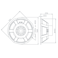 Haut-parleur de subwoofer en métal néodyme de 21 pouces, 2500 W, 4 ohms, système audio professionnel PA