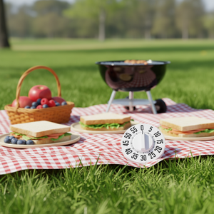 Temporizador de Cocina Mecánico de Plástico Magnetizado Redondo con Diseño Ecológico, <span class=keywords><strong>Cuenta</strong></span> Regresiva de 60 <span class=keywords><strong>Minutos</strong></span>, Tiempo Fijo de 1 Hora - Product Image 2