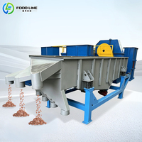 Crible vibrant pour le tri des grains de café, machine de criblage vibrant linéaire en acier inoxydable, tamis vibrant automatique pour l'orge