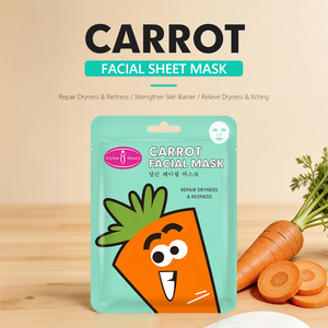 Maschera <span class=keywords><strong>Viso</strong></span> in Tessuto alla Carota (1 Pezzo) con Squalano <span class=keywords><strong>per</strong></span> Riparare <span class=keywords><strong>Rossori</strong></span>, Alleviare Secchezza e Prurito, Rinforzare la Barriera Cutanea - Monouso - Product Image 2