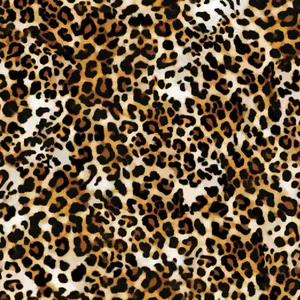 Brown Color Leopard Pattern Animal Cheetah Tiger Printed Cotton Quilting Fabric
