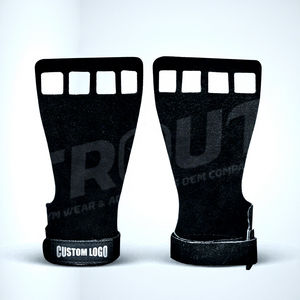 Guantes de Gimnasia Unisex Personalizados con Protección de Palma de Cuero Vacuno, 4 Orificios y Logotipo Personalizado para Dominadas y Levantamiento de Pesas, Agarre Cómodo - Product Image 2