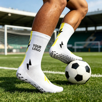 Chaussettes de football personnalisées avec logo, résistantes à l'usure, antidérapantes, mi-mollet, pour le sport et le football
