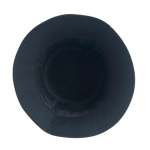 Chapeau seau noir uni chaîne OEM mode haute qualité logo personnalisé coton femmes hommes vierge - Product Image 4