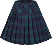 Urban CoCo Falda de uniforme escolar sólida plisada de cintura alta para mujer