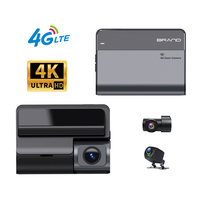 Caméra de tableau de bord 4G à 3 canaux prête à l'emploi en gros, 2K avant, 1080P intérieur, caméra de recul mini DVR pour voiture avec suivi GPS et point d'accès Wi-Fi