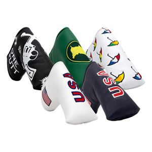 Low MOQ Pu Leather Putter Headcover Embroidery Magnetic Golf Blade Putter <b>Head</b> <b>Cover</b> - Product Image 1