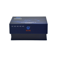 Boîte cadeau bleu marine avec fermeture magnétique, boîte d'emballage en carton pour purificateur d'eau avec logo personnalisé, boîte à rabat magnétique pour électronique