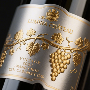 תווית אלומיניום מתכת מובלט תווית צלחת יין תווית אלומיניום תג אלומיניום עבור תוויות אריזה חריטה - Product Image 4