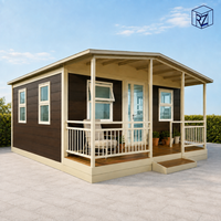 Maison conteneur moderne extensible avec véranda couverte, maison modulaire préfabriquée pour habitation résidentielle, station balnéaire et jardin