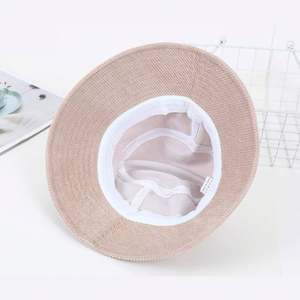 Gorras de Pescador Personalizadas de Moda para Hombre y Mujer, Protección Solar, Ala Ancha Plana, Gorros de Corduroy con Logotipo Bordado Personalizado - Product Image 3