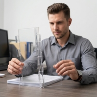 Volet roulant automatique en polycarbonate haute clarté avec cadre en acier inoxydable et grille de sécurité pour bijouterie
