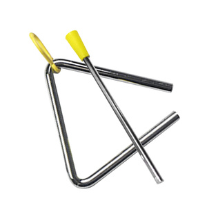 Triangle métallique avec marteau, instrument de <span class=keywords><strong>musique</strong></span> à percussion manuelle pour l'éducation et le divertissement des enfants, 4 pouces - Product Image 3