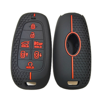 Housse de protection en silicone à 7 boutons pour clé intelligente, compatible avec les télécommandes Hyundai Palisade et Ioniq – Vente en gros
