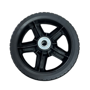 7x1.5'' Push Lawn Mower <b>Wheels</b>, 7 Inch <b>Plastic</b> <b>Wheel</b> and Tire for Lawnmower Garden Trolley Wagon Cart - Product Image 4