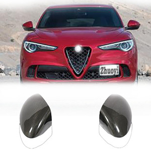 Nouveaux couvre-rétroviseurs latéraux <span class=keywords><strong>2023</strong></span> pour <span class=keywords><strong>Alfa</strong></span> <span class=keywords><strong>Romeo</strong></span> <span class=keywords><strong>Giulia</strong></span> Stelvio TI, accessoires en fibre de carbone, pièces de tuning, calandre de pare-chocs avant, kit carrosserie - Product Image 2