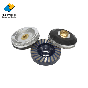Platorello di supporto in alluminio da 100 mm con attacco a chiocciola M14 per mola a tazza diamantata per pietra - Product Image 2