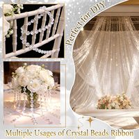 Décoration de mariage : Rideau de perles acryliques, centres de table, toile de fond personnalisée, imperméable, 15 mètres, pour événements extérieurs, en gros