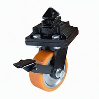 Roues universelles industrielles en PU pour conteneurs ISO 20'40' avec roulettes de verrouillage et roues à haute capacité de charge en nylon et acier