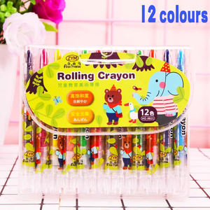 洗える無毒ツイストクレヨン、カスタムロゴ入り24本入り、シルキー回転式クレヨンセット、子供用画材 - Product Image 3