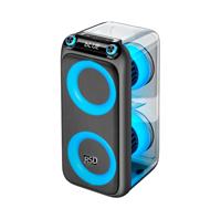 Écran en plastique transparent de 65 pouces avec rétroéclairage RVB, double microphone U-Band, 60W haute puissance, alimentation USB pour télécommande