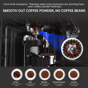 Máy pha cà phê <span class=keywords><strong>Espresso</strong></span> bán chạy nhất, yên tĩnh, bằng thép không gỉ, tích hợp máy xay cà phê hạt thành ly - Product Image 4