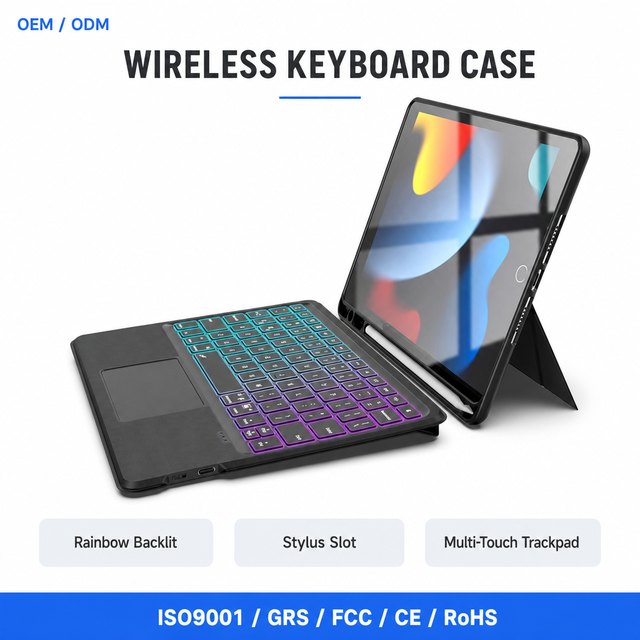 Custom for Ipad 10.2 & 10.5 Inch Keyboard Case Touchpad Backlit Keyboard Tablet Protective Case 126