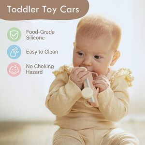 Giocattolo per bambini Push and Go auto giocattolo <span class=keywords><strong>in</strong></span> Silicone per alimenti facile da pulire - Product Image 3